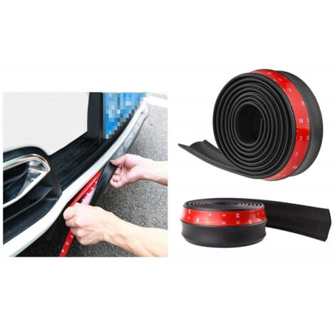 TRADE SHOP - Protezione Guarnizione Adesiva 2mt 22mm Auto Spoiler Paraurti Portiera Gomma Paracolpi -