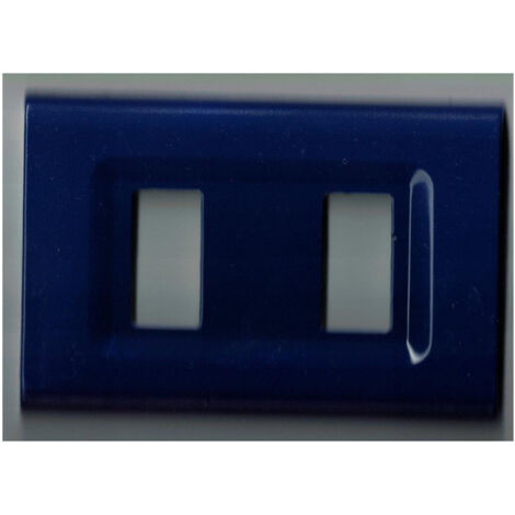 TRADE SHOP - Placchette Placche In Abs Serie Magic Elite Bticino Compatibili Color Copriprese - Blu -3 fori     -