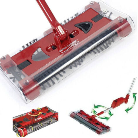 TRADE SHOP - Scopa Elettrica Rotante Aspirapolvere Manico Ruotante Swivel Sweeper Senza Fili -