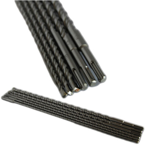 TRADE SHOP - 6 Punte Muro Sds Da 450 Mm Per Trapano Tassellatore ø 6, 8, 10, 12, 14, 16 Mm -