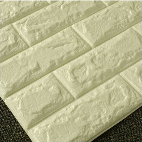 TrAdE Shop Traesio - Pannello Adesivo Per Decorazione Parete Effetto Pietra Muro 70 X 60 Cm Beige -