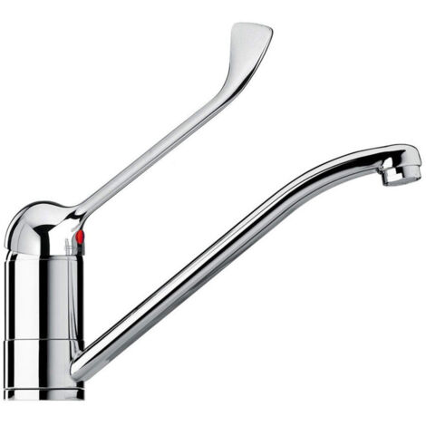 TrAdE Shop Traesio - Rubinetto Miscelatore Lavabo Comando A Gomito Con Leva Lunga Clinica Ristorante - (1/3)