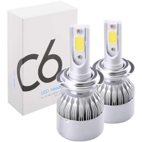 TRADE SHOP - Coppia Lampade Anabbaglianti Abbaglianti C6 Hb3 9005 6000k Led 8v-48v F 36w/3800lm Auto Moto -