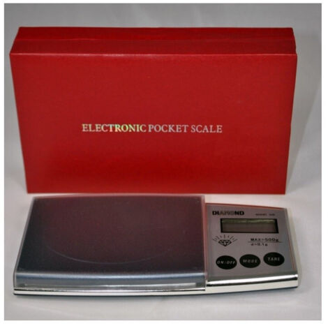 TRADE SHOP - Bilancia Digitale Di Precisione Display Lcd Da 0,1g A 500g Bilancino Pesa Oro -