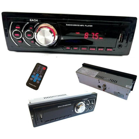 TRADE SHOP - Stereo Auto Autoradio 250w Aux Mp3 Usb Sd Radio Fm Slot Microsd Each-625 -