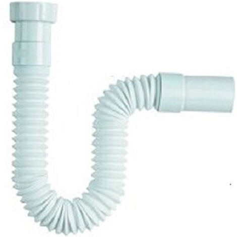 TRADE SHOP - Tubo Di Scarico 1 1/2 Acqua Lungo Per Sifone Flessibile Lavabo Lavandino Bidet -