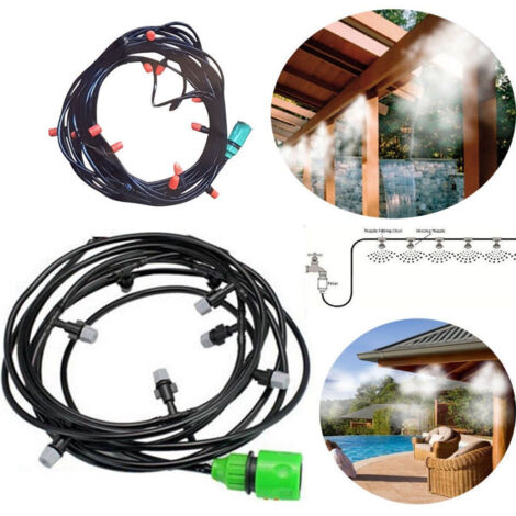 TRADE SHOP - Kit Nebulizzatore Ad Acqua Nebulizzazione Gazebo Ombrellone Giardino 10 Metri -