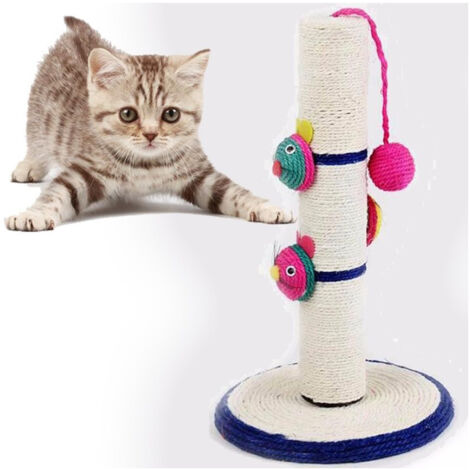TRADE SHOP - Tiragraffi Per Gatti Corda Con Pallina Affila Artigli Unghia Gatto Tira Graffi -