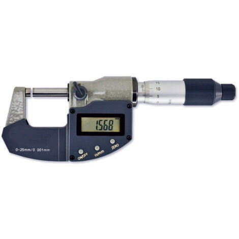 TrAdE Shop Traesio - Micrometro Elettronico Digitale Millesimale Per Esterni Calibro Palmare 0-25 Mm -
