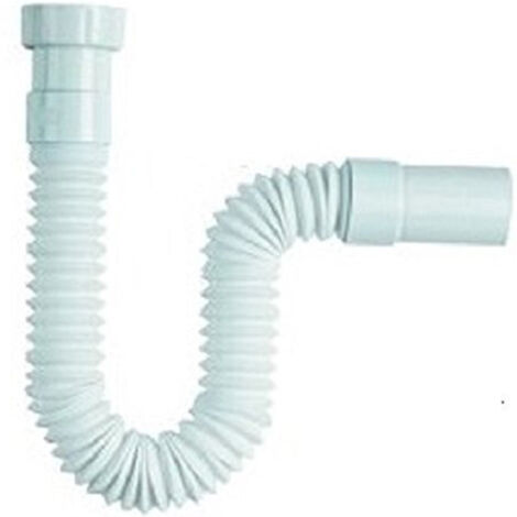 TRADE SHOP - Tubo Di Scarico 1 1/4 Acqua Lungo Per Sifone Flessibile Lavabo Lavandino Bidet -