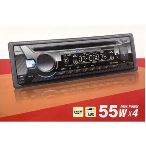 TRADE SHOP - Stereo Auto Autoradio Cd Dvd Mp3 Mp4 Sd Usb Aux 55w X 4 Frontalino Estraibile -