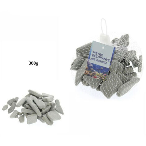 TRADE SHOP - Pietre Decorative Piatte Acquari Grigie 300 Gr Decorazione Piante Giardino 70267 -