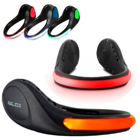 TRADE SHOP - Luce Led Per Scarpe Clip Visibilità Notturna Sicurezza Jogging Corsa -
