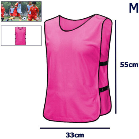 TRADE SHOP - Pettorina Da Allenamento Gilet Casacca Sportiva Scuola Calcio Sport Basket Color - Rosa M