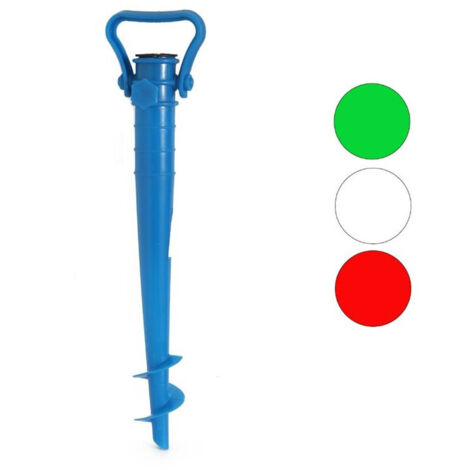 TRADE SHOP - Picchetto 39cm A Vite Trivella Ombrellone Spiaggia Mare Sabbia Campeggio 615156 -