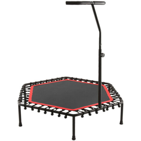 TRADE SHOP - Trampolino Tappeto Molle Elastico 150kg Con Maniglia Di Sicurezza Fitness Sport - (1/5)