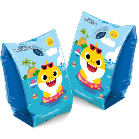 TRADE SHOP - Braccioli Gonfiabili Baby Shark Mare Piscina Nuoto Per Bambini Manicotti 25x15cm -