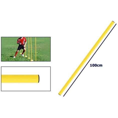 TRADE SHOP - Marcatori Per Allenamento 100 Cm Calcio Ostacoli Slalom Colori Fluo E Resistenti - Giallo