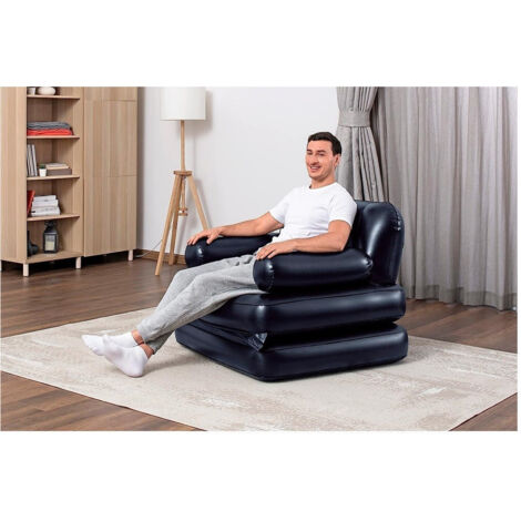 TRADE SHOP - Poltrona Divano Gonfiabile 4in1 Multi-max 191x97x64cm Pieghevole Floccata 75114 - (1/5)