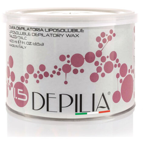 TRADE SHOP - Barattolo Cera Depilatoria Liposolubile Talco 1.5 400ml Ceretta Depilazione -