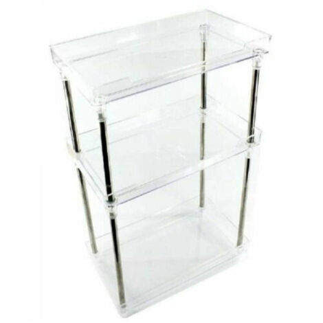 TRADE SHOP - Organizer Per Cosmetici Make Up Profumo Trucchi Bagno Multiuso 3 Ripiani -