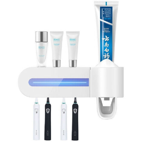 TrAdE Shop Traesio - Sterilizzatore Per Spazzolino Dispenser Dentifricio Supporto Spazzolini Lw-y01 - (1/5)