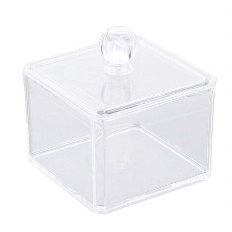 TRADE SHOP - Organizer Contenitore Quadrato Porta Dischetti Struccanti Trucco Espositore Acrilico -