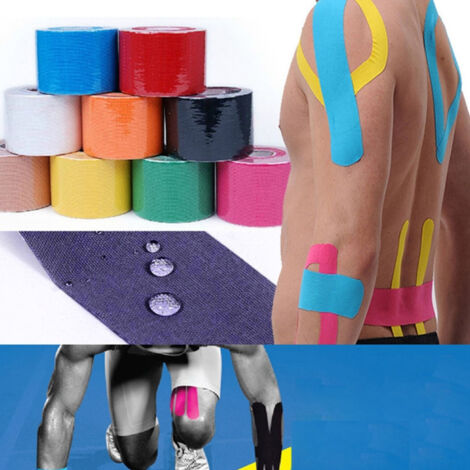 Taping Kinesiologico Superbe Nastro Kinesiologico (Confezione Da 3 Rotoli), Per Attivit&agrave; Sportiva, Sollievo Dal Dolore, Recupero E Fisioterapia, 5cm X 5m (Beige Kinesio Tape
