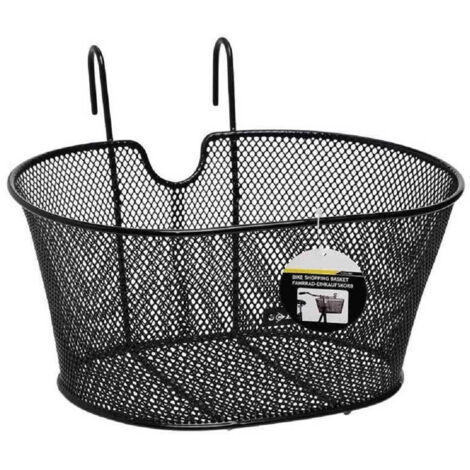 TRADE SHOP - Cestino Anteriore Porta Oggetti Per Bicicletta Universale In Metallo 38x30x20cm -
