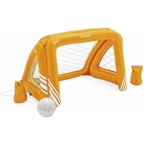 TRADE SHOP - Gioco Porta Pallanuoto Gonfiabile Bambini Piscina 120x89x81 Cm Con Palla 58507 -