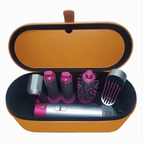 TRADE SHOP - Asciugacapelli 5 In 1 Set Spazzole Capelli Pettine Ad Aria Calda Arricciacapelli -