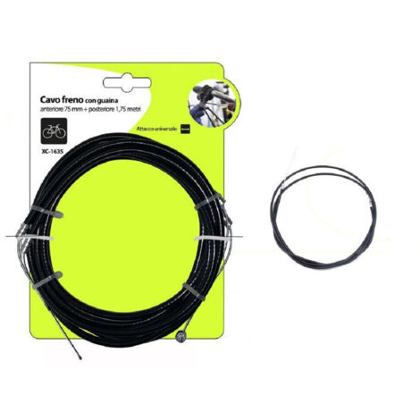 TRADE SHOP - Kit Cavo Filo Per Freno Con Guaina Anteriore Posteriore Per Bicicletta Xc-1635 -