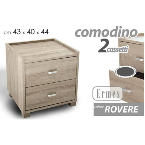 Comodino coloniale in legno massello di mango 3 cassetti