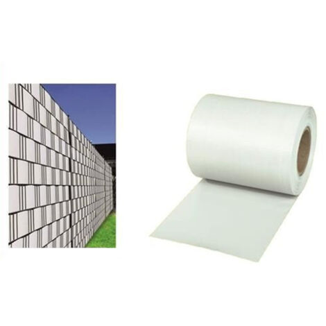 TRADE SHOP - Frangivista Rotolo Bianco Pvc Per Balconi Ringhiere Recinzioni Protezione 19cmx35mt 54561 -