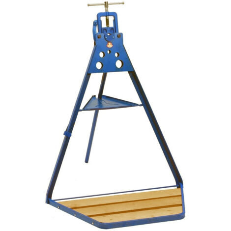TRADE SHOP - Cavalletto Portatile Idraulico 3" Pollici Morsa Banco Tubi Da Lavoro Idraulico -