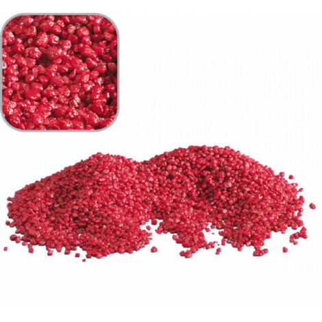 TRADE SHOP - Sabbia Quarzo Rosso Ceramizzato Per Fondale Acquario Ghiaia Granulometria Media -