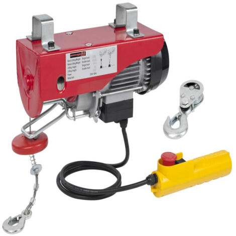 TRADE SHOP - Montacarichi Elettrico Paranco Sollevatore Argano Verricello 250/500 Kg1000 18mt -