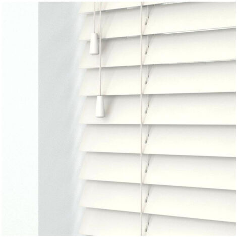 TRADE SHOP - Tenda Veneziana Da Interno Casa Sole Effetto Legno Colore Bianco 100x160cm -