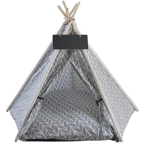 TRADE SHOP - Tenda Portatile Per Animali Domestici Cani Gatti Casa Teepee Lavabile 60x60x90cm - (1/5)
