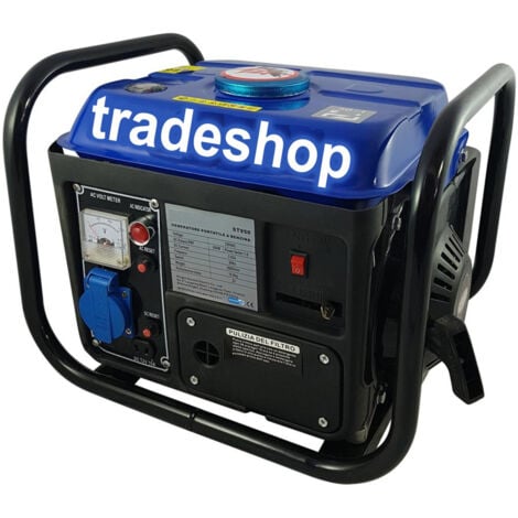 TrAdE Shop Traesio - Generatore Di Corrente Elettrico Silenziato Portatile 650w Motore 2 Tempi -
