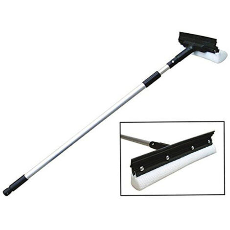 TRADE SHOP - Tergivetro Estensibile Lavavetri Finestre Manuale Con Manico Telescopico -