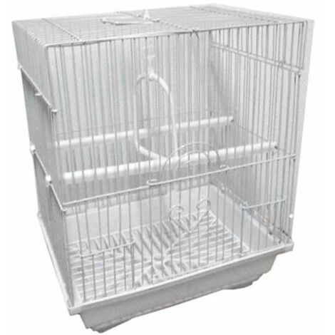 TRADE SHOP - Gabbia Per Uccelli Gabbietta Canarini Colori Assortiti 27x34x22 Cm Quadrata -