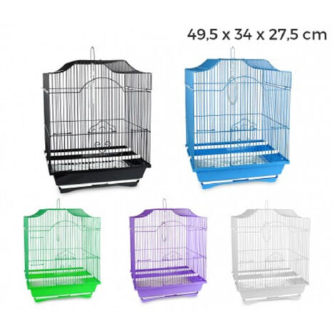 TRADE SHOP - Gabbia Per Uccelli 49.5 X 34 X 27.5 Cm Di Piccole Dimensioni Mangiatoie Incluse -