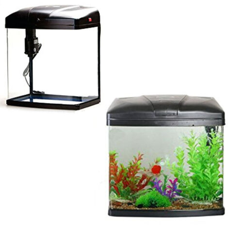TRADE SHOP - Acquario Terrario 35 Litri Completo Di Filtro E Luce Per Pesci Tropicali T-38f -