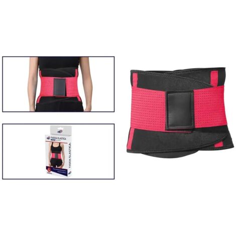TRADE SHOP - Fascia Lombare Supporto Per La Schiena Cintura Di Sostegno Trainer Pancia Unisex - Rosso XL