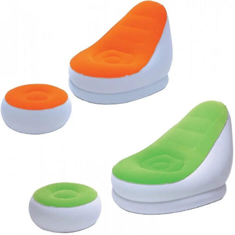 TrAdE Shop Traesio - Poltrona Gonfiabile Con Pouf Comfort Cruiser 121x100x86cm Colori Assortiti 75053 - (1/3)
