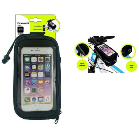 TRADE SHOP - Portacellulare Oggetti Smartphone Impermeabile Per Telaio Bici Bicicletta Xc2656 -