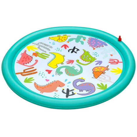 TrAdE Shop Traesio - Tappetino Gonfiabile Dinosauri Spruzzi Desert Dino Da 48"/122cm +2 Anni Giardino 52698 -