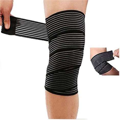 TRADE SHOP - Ginocchiera Tutore Ginocchia Fascia Elastica Ginocchio Con Chiusura A Strappo - (1/5)