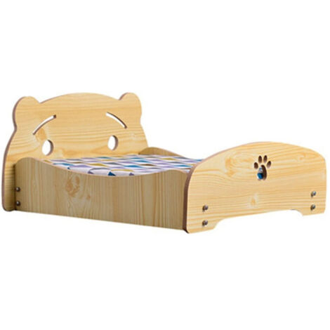 TRADE SHOP - Letto Cuscino Per Cani Gatti Animali Domestici Durevole In Legno 68 X 55 X 23 Cm -